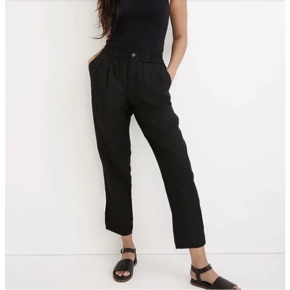 Madewell Black Straight Leg Pants - Picture 1 of 5